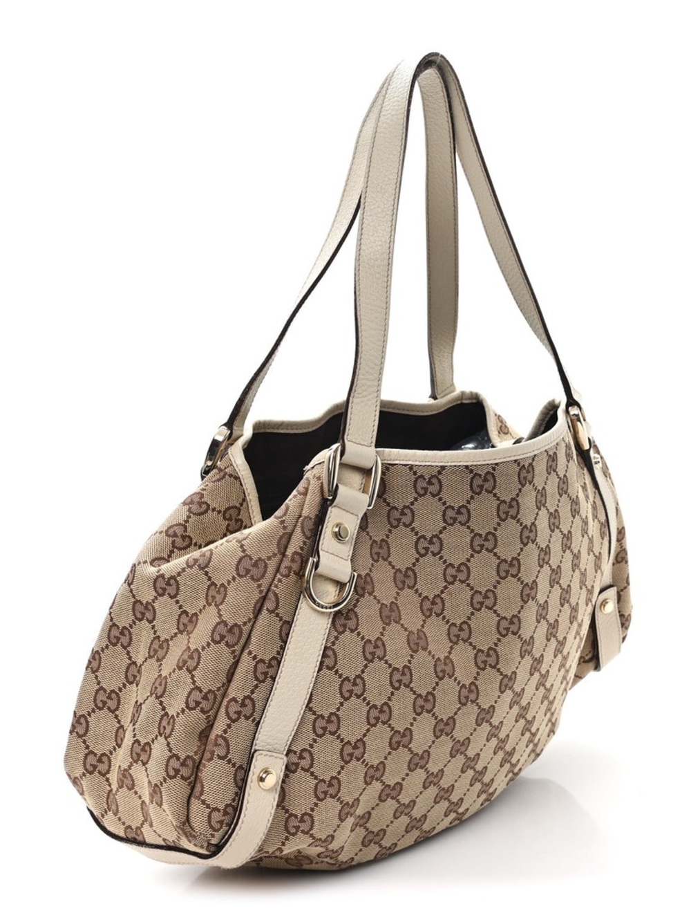 G U C C I Monogram Medium Abbey Shoulder Bag Off White - Picture 2 of 13